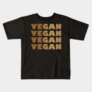 VEGAN Stack - Brass Design Kids T-Shirt